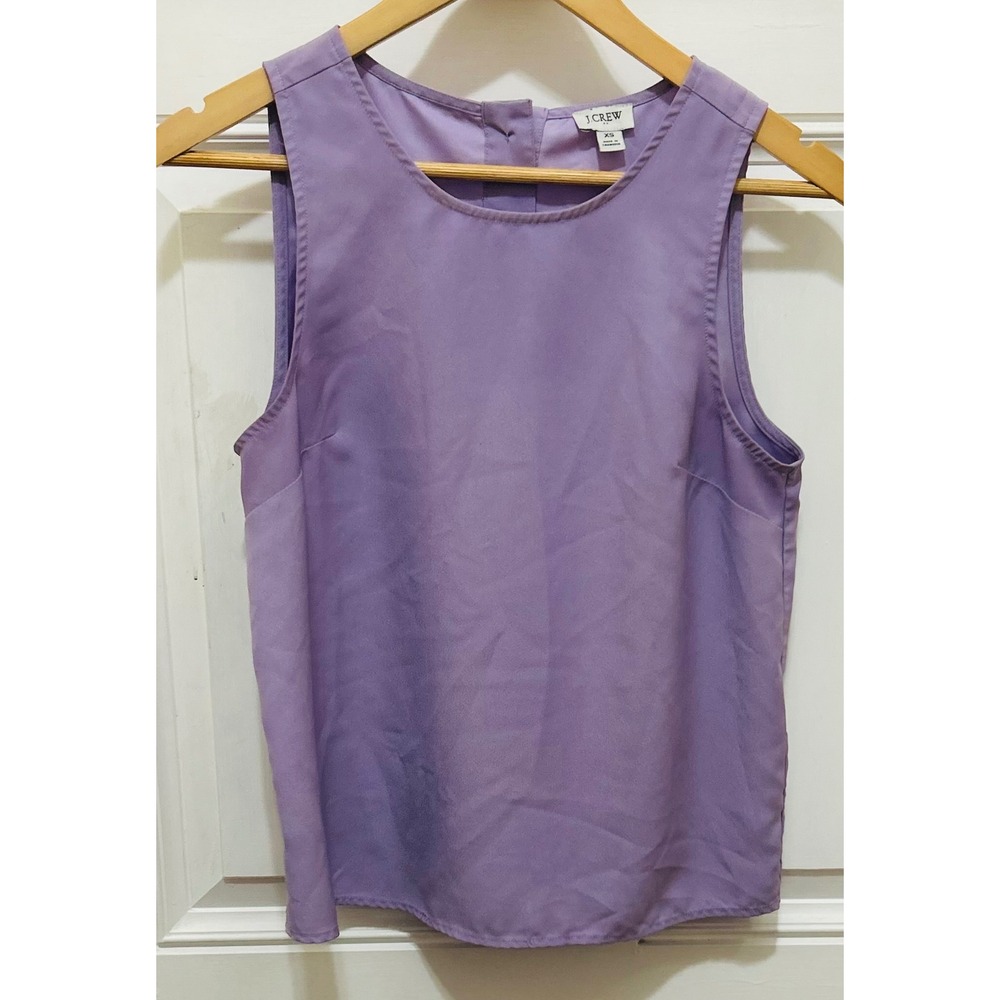 J.Crew Womens Lavender Purple Sleeveless Back Button Shell Top BY429 XS
